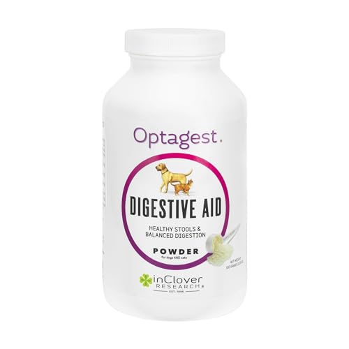 In Clover Optagest Daily Digestive Enzymes for Dogs. Organic Prebiotic Natural Enzyme Powder for Immune Support, Healthy Stools and Less Gas. No Foreign Probiotics