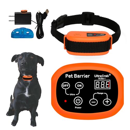 Indoor Pet Barrier for Dogs,Wireless Indoor Electric Fence,Pet Gate, Keeps Areas Off Limits,Dog Home Proofing, Waterproof/Rechargeable/Beep/Static Training Collar,Orange Kit.