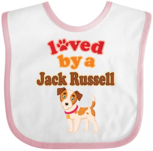 inktastic Jack Russell Terrier Dog Gifts Baby Bib White and Pink 3d290