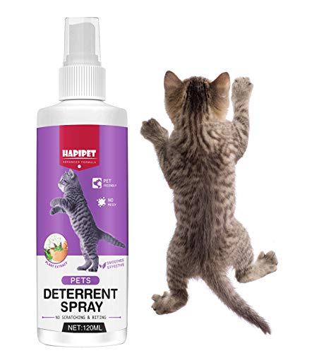 Inscape Data Cat Repellent Spray, Effective Cat Deterrent Spray with Bitter, Anti Scratching Carpet & Plants & Furniture Protector, Indoor & Outdoor Use, 120ML