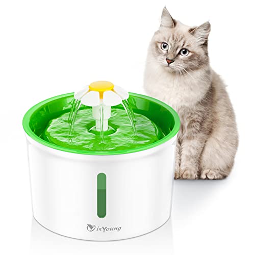 isYoung Cat Fountain 1.6L Automatic Fountain Pet Water Dispenser, Dog/Cat Health Caring Hygienic Fountain