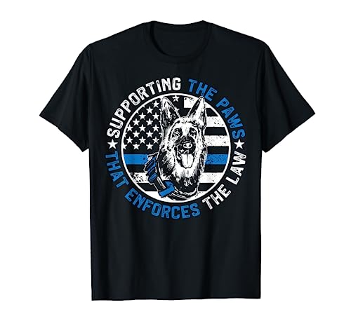 K9 Police Dog Funny Supporting The Paws K9 Police Officer T-Shirt