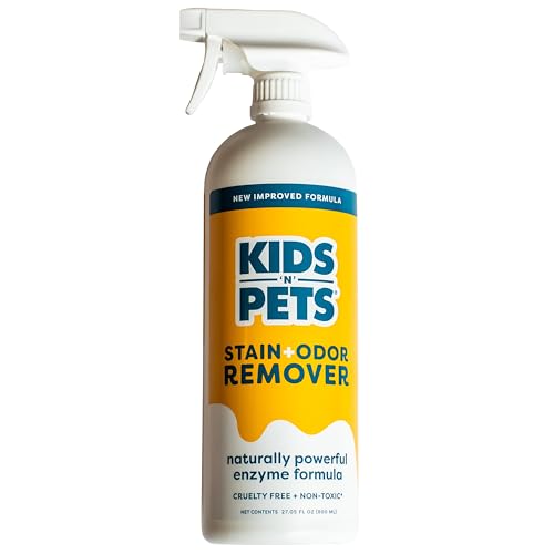 KIDS 'N' PETS - Instant All-Purpose Stain & Odor Remover – 27 fl oz - Permanently Eliminates Tough Stains & Odors – Even Urine Odors - No Harsh Chemicals, Non-Toxic & Child Safe, Multi-Color