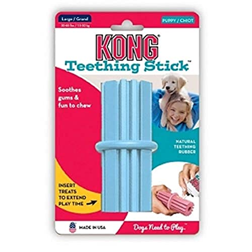 KONG - Puppy Teething Stick - Teeth Cleaning Dog Chew Toy - For Large Puppies (Assorted Colors)