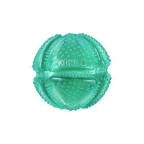 KONG Squeezz Dental Ball - Dog Chew Ball with Unique & Flexible Texture - Dental Dog Toy to Aid Teeth & Gum Cleaning - Dog Dental Chew Toy - Medium/Large Dogs
