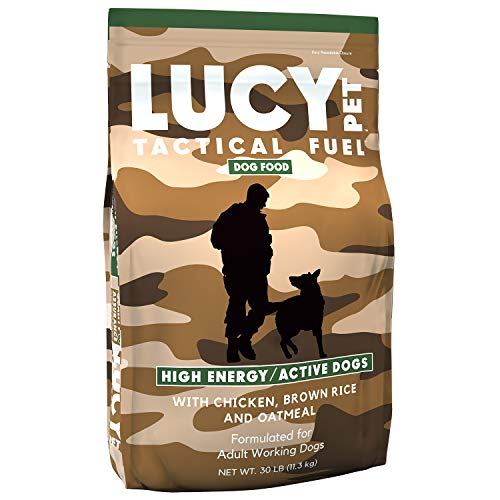 Lucy Pet Products Tactical Fuel Dry Dog Food for High Energy Adult Active Working Hunting Dogs All Breeds, Brown