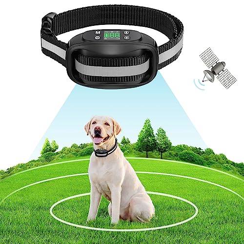 MAKFENCE Wireless Dog Fence, GPS Dog Fence,Invisible Fence for Dogs Wireless,Waterproof and Rechargeable Collar,Suitable & Harmless for Medium/Large Dogs