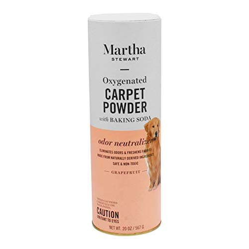 Martha Stewart for Pets Odor Eliminating Carpet Powder | Remove Puppy and Dog Odors from Carpets and Rugs | Odor Neutralizer in Fresh Grapefruit Scent, 20 Ounces