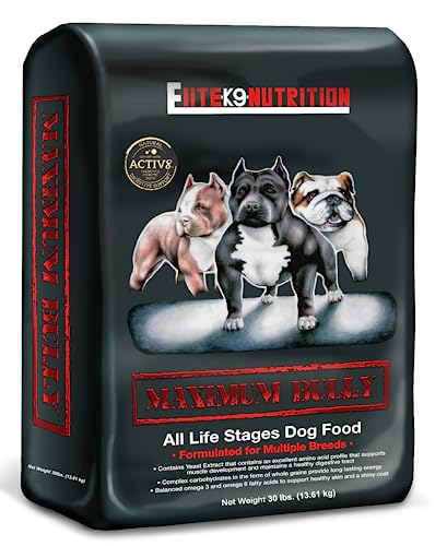 Maximum Bully - All Life Stage Performance Dog Food. High Protein 32% - High Fat 22%. 30lb Bag.