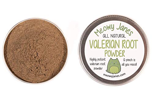 Meowy Janes Valerian Root Powder- Catnip Alternative - 40 g- Fine Ground Valerian Root - Cat Toy