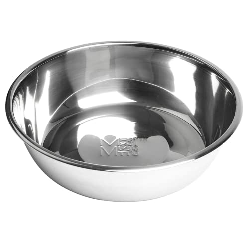 Messy Mutts Stainless Steel Bowl | Fits Messy Mutts Extra-Large Silicone Bowl Holders and Extra-Large Silicone Lids (Sold Separately) | Dog Food, Water Bowl | 6 Cup (Extra-Large)