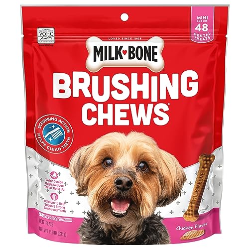 Milk-Bone Original Brushing Chews 48 Mini Daily Dental Dog Treats