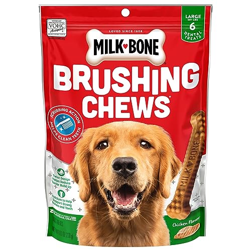 Milk-Bone Original Brushing Chews, 6 Large Daily Dental Dog Treats (Pack of 5)