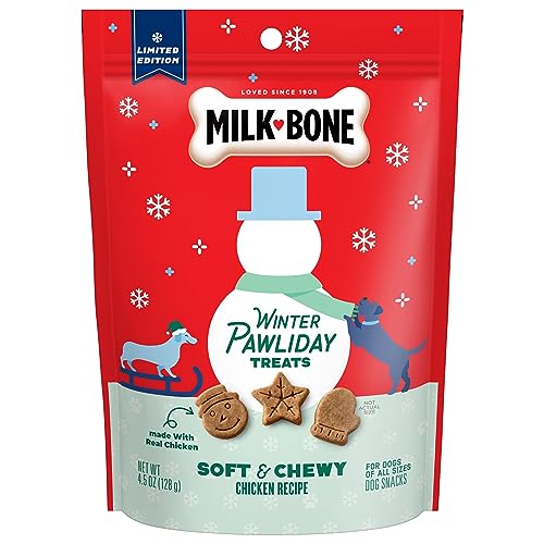 Milk-Bone Winter Pawliday Soft & Chewy Dog Treats, Chicken Recipe, 4.5 Ounce (Pack of 10)