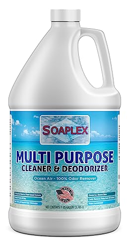 Multi-Purpose Cleaner & Deodorizer Pet Odor Eliminator, Multi-Surface Cleaner Concentrate for Floor, Carpet, Hardwood, Tile - Ocean Breeze Scent, pH Neutral, Mop Cleaning Solution (1 Gallon)