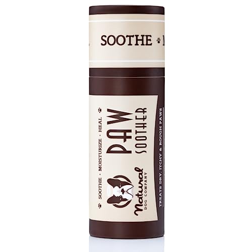 Natural Dog Company Paw Soother Balm, 2 oz. Stick, Dog Paw Cream and Lotion, Moisturizes & Soothes Irritated Paws & Elbows, Protects from Cracks & Wounds