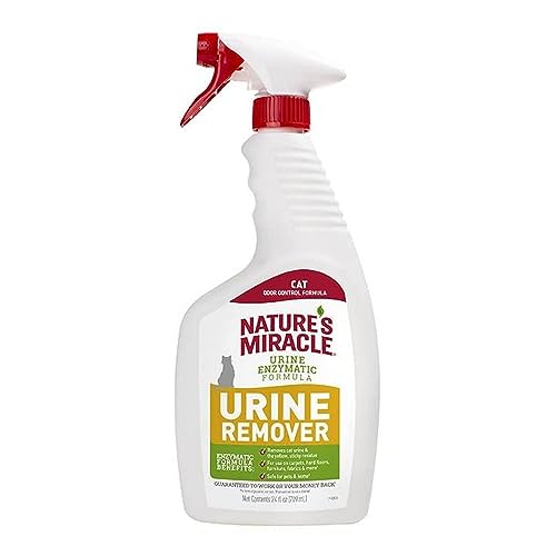 Nature's Miracle Cat Urine Remover, 24 Oz, Enzymatic Formula, Multicolor, 24.00 Fl Oz (Pack of 1)