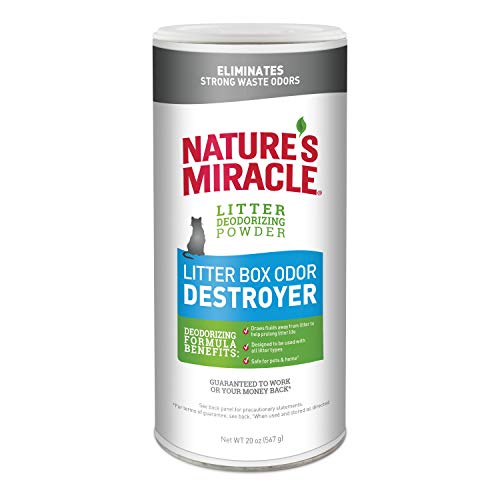 Nature's Miracle Just for Cats Odor Destroyer Litter Powder, 20 oz,white