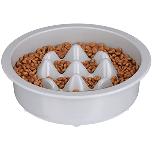 Neater Pet Brands The Niner Slow Feed Bowl - Nine Raised Peaks Slow Down Pets Eating - Fits Elevated Feeders Including Neater Feeder Large Sizes - Gentle on Teeth and Gums - Holds up to 2 Cups of Food