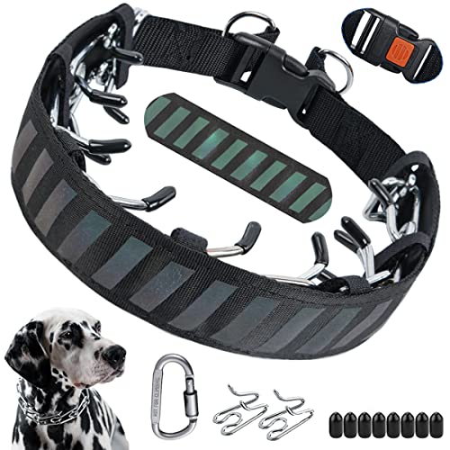 No Pull Dog Collar, Dog Training Collar with Comfort Tips and Quick Release Snap Buckle for Small Medium Large Dogs (Medium,3mm,19.7-Inch,14-18" Neck, Rainbow Stripe)