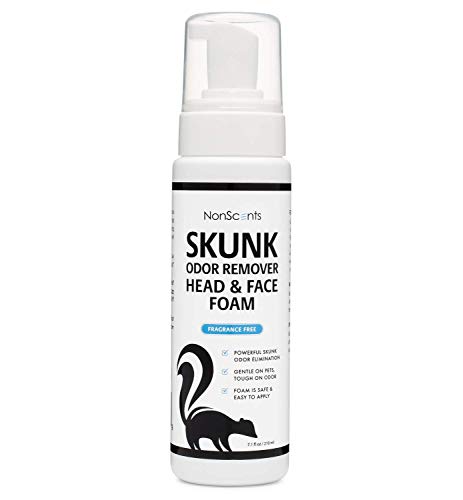 NonScents Skunk Odor Remover Head & Face Foam – Easily Eliminate Skunk Odor from Pets, Carpets, Clothing, Ready-to-Use for Dogs, Cats, Home, Carpet, Car, Clothes - Fragrance Free Freshener