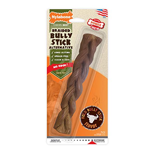 Nylabone Power Chew Alternative Braided Bully Braid Stick Bully Flavor Large/Giant - Up to 50 lbs.