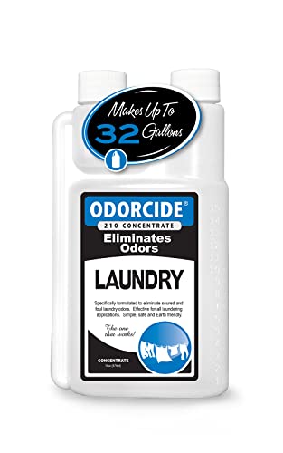 Odorcide Concentrated Fresh Linen Scent Laundry Odor Eliminator for Strong Odor, All Laundry Uses – Safe, Non-Enzymatic Odor Neutralizer – Laundry Odor Remover for Smoke, Sweat & Pet Odors (16oz)