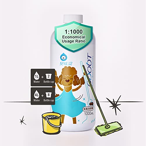 ODOUT Dog Floor Cleaner Concentrate Fragrance Free Floor Detergent Formulated for Pets Floor Cleaning Liquid Completely Removes All Dirt & for All Types of Floor Surfaces (For Dog, 1 Liter)