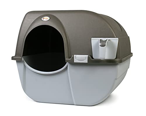 Omega Paw NRA15 Self Cleaning Litter Box Regular Size,Grey