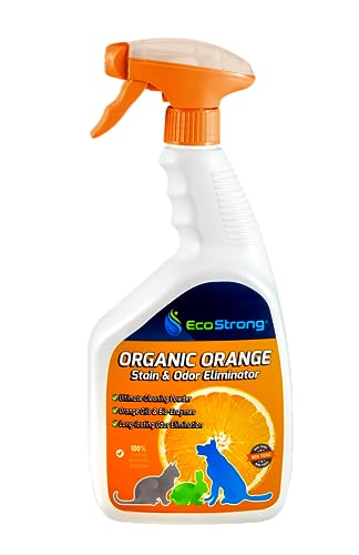 Orange Odor Eliminator | Pet Odor Deodorizer for Strong Odor | Enzyme Stain Cleaner for Cats, Dogs, and Pets | Great for Carpets, Furniture, Dog Kennels, and More (32 Fl Oz)