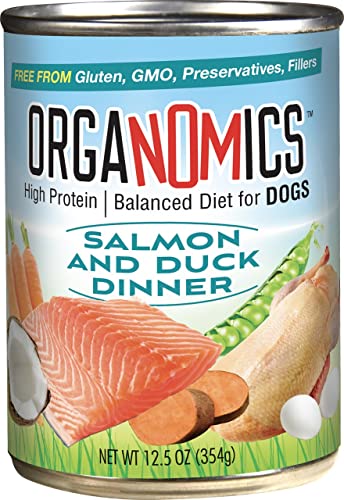 OrgaNOMics Salmon & Duck Dinner for Dogs, 12 - 12.5 oz Cans