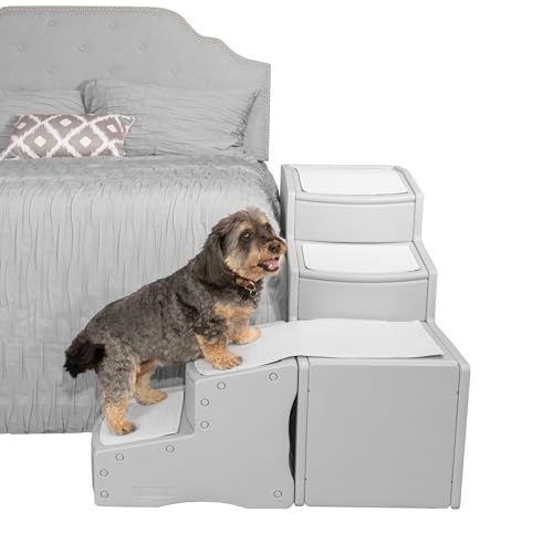 Diy Bed Steps For Dogs 2024 Vet Ranch We Love Pets   Pet Gear Easy Step Bed Stair For Catsdogs Adjusts To Either Side Of Bed 