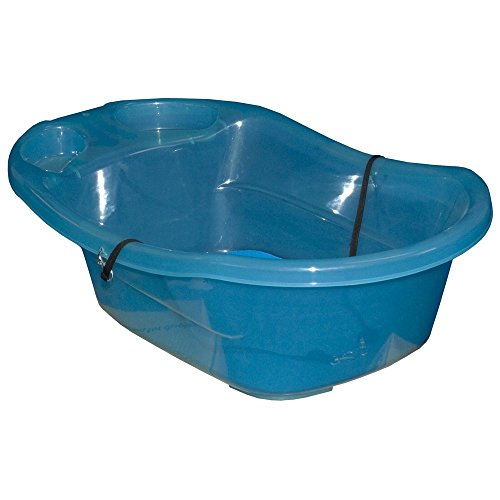 Pet Gear Pup-Tub, Bathtub for Dogs and Cats up to 20lbs, Easy Drain, Tethers Included, Ocean Blue