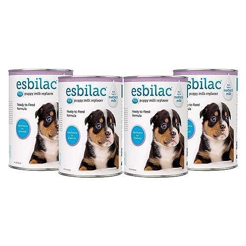 PetAg Esbilac Puppy Milk Replacer Liquid for Newborn to Six Weeks - Highly Palatable - 11 fl oz - 4 Pack