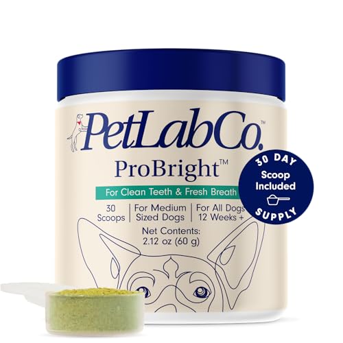 PetLab Co. ProBright Dental Powder for Dogs - Tailored Teeth Cleaning Made Easy – Select from 3 Formulas Tailored for Small, Medium or Large Dogs