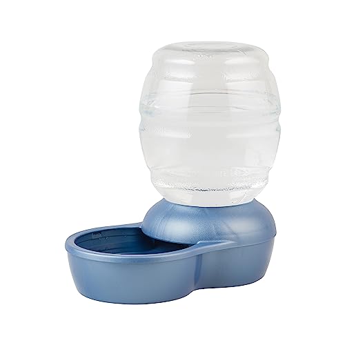 Petmate Replendish Gravity Waterer with Microban for Cats and Dogs, 1 Gallon, Blue