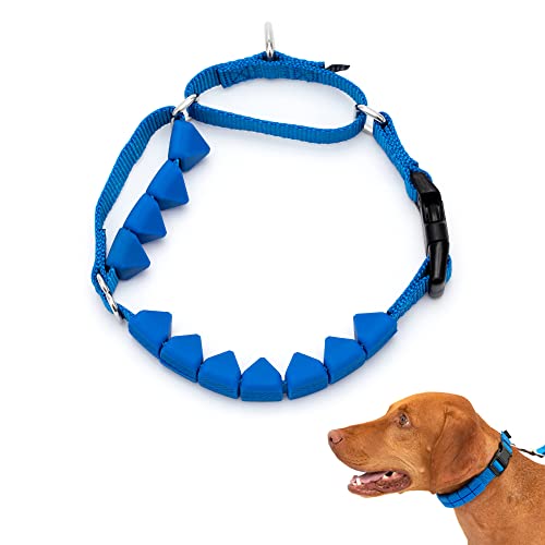 PetSafe Soft Point Training Collar - Helps Stop Pulling - Safer Than Prong or Choke Collars - Teaches Better Leash Manners - No Pull Training Collar with Rubber Points for Dogs - Medium, Blue