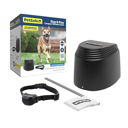 PetSafe Stay & Play Compact Wireless Pet Fence & Replaceable Battery, America's Safest Wireless Fence Dog Collar