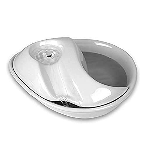 Pioneer Pet Raindrop Fountain, Pet Drinking Fountains (60 oz., White Ceramic)