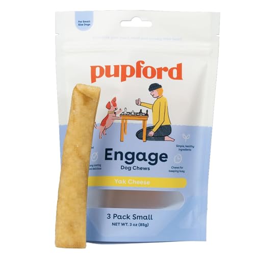 Pupford Yak Cheese Himalayan Dog Chews | for Aggressive Chewers | Durable & Long-Lasting Chews for Teething Puppies & Dogs Simple, Natural Ingredients, Low Calorie, Delicious Treat