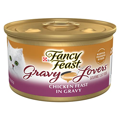 Purina Fancy Feast Gravy Lovers Chicken Feast in Gravy Gourmet Cat Food in Wet Cat Food Gravy - 3 oz. Can