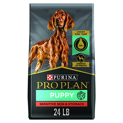 Purina Pro Plan Sensitive Skin and Stomach Puppy Food with Probiotics, Salmon & Rice Formula - 24 lb. Bag