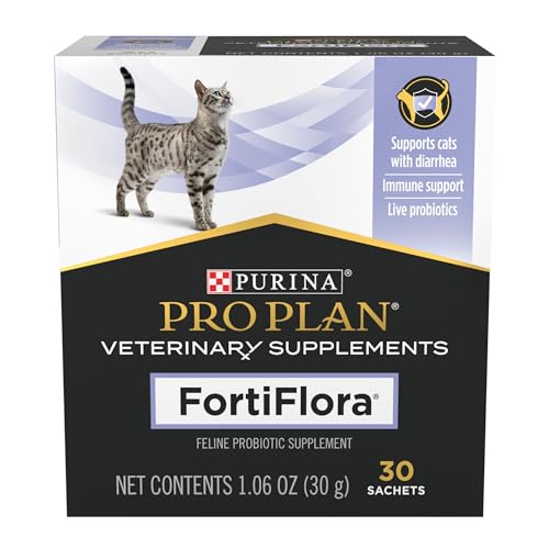 Purina Pro Plan Veterinary Supplements FortiFlora Cat Probiotic Supplement for Cats with Diarrhea - (6) 30 ct. Boxes