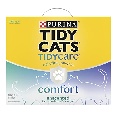 Purina Tidy Cats Tidy Care Comfort Unscented Clumping Cat Litter Odor Control Low Dust Formula - 24 lb. Box