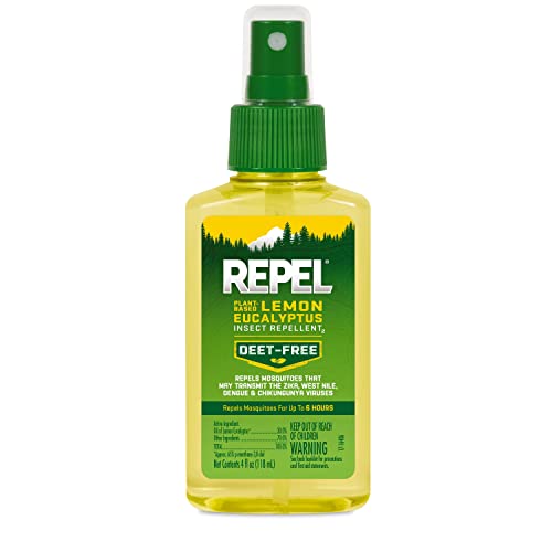 Repel Plant-Based Lemon Eucalyptus Insect Repellent 4 Ounces, Repels Mosquitoes Up To 6 Hours, Oil,Spray