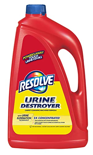 Resolve Urine Destroyer Carpet Cleaning Machine Formula, Safe for Bissell, Hoover & Rug Doctor, Carpet Cleaner, Carpet Cleaner Solution, 96 OZ