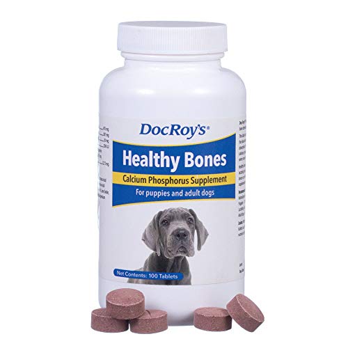 Revival Animal Health Doc Roy's Healthy Bones- Calcium Phosphorus Supplement- for Dogs & Puppies- 100ct Tablets