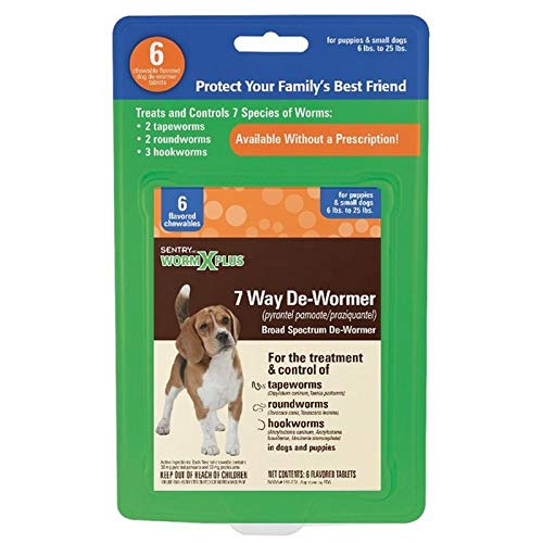 Sergeant's Pet Care Products Worm x Plus 7 Way De-Wormer Small Dog 6Ct