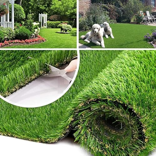 SHNOSU Artificial Grass Rug 5FTX8FT Indoor Outdoor, 0.8" Astro Turf Mat for Dogs Landscape Patio Balcony Garden Lawn