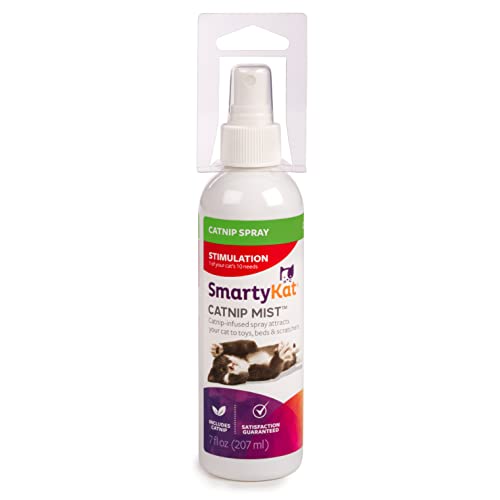 SmartyKat Catnip Mist Spray for Cats & Kittens, Safe for Pets - 7 Fluid Ounces